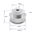 Pulley (พู่เล่) 2GT40 teeth Bore 5mm